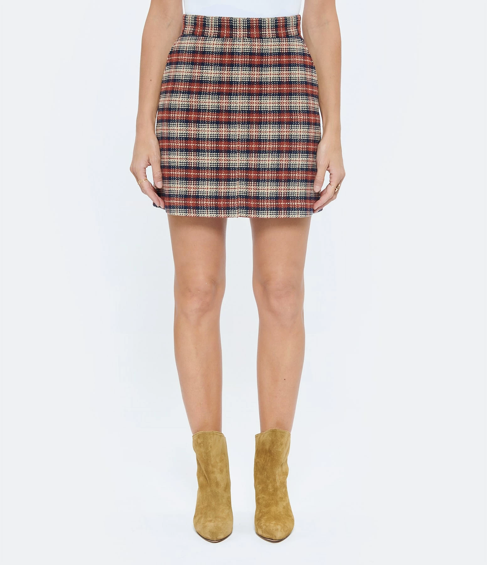 SEE BY CHLOE Jupe Coton Carreaux Marron 4 SEE BY CHLOE Jupe Coton Carreaux Marron - Image 4