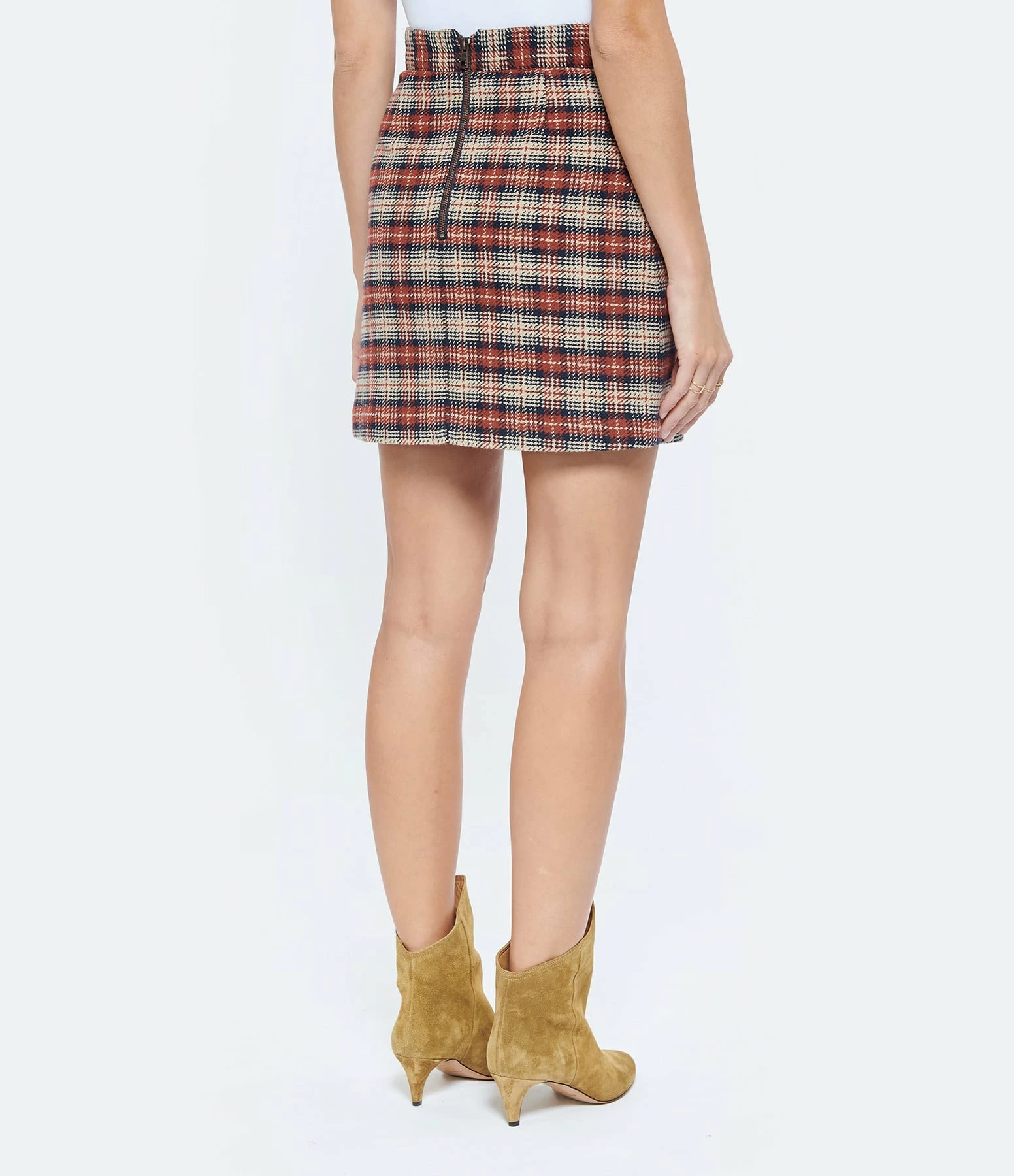 SEE BY CHLOE Jupe Coton Carreaux Marron 5 SEE BY CHLOE Jupe Coton Carreaux Marron - Image 5