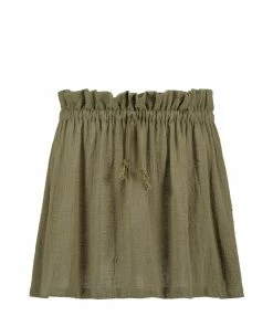 MAISON SAINT JULIEN Jupe Alexandrie Coton Kaki