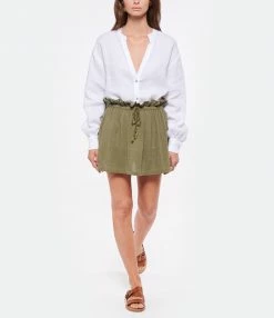 MAISON SAINT JULIEN Jupe Alexandrie Coton Kaki -Boutique UGG unnamed file 3543