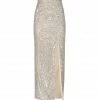 SELF PORTRAIT Jupe Maxi Sequins Argenté