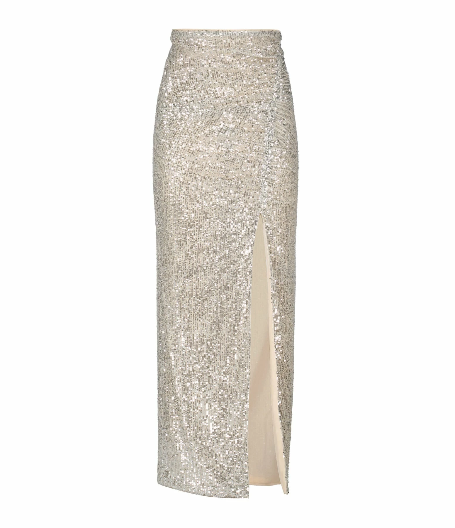 SELF PORTRAIT Jupe Maxi Sequins Argenté 1 SELF PORTRAIT Jupe Maxi Sequins Argenté