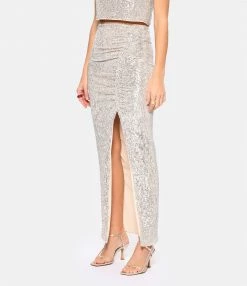 SELF PORTRAIT Jupe Maxi Sequins Argenté 8 SELF PORTRAIT Jupe Maxi Sequins Argenté -Boutique UGG unnamed file 3577
