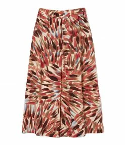 MOMONI Jupe Longue Fronda Soie Multicolore