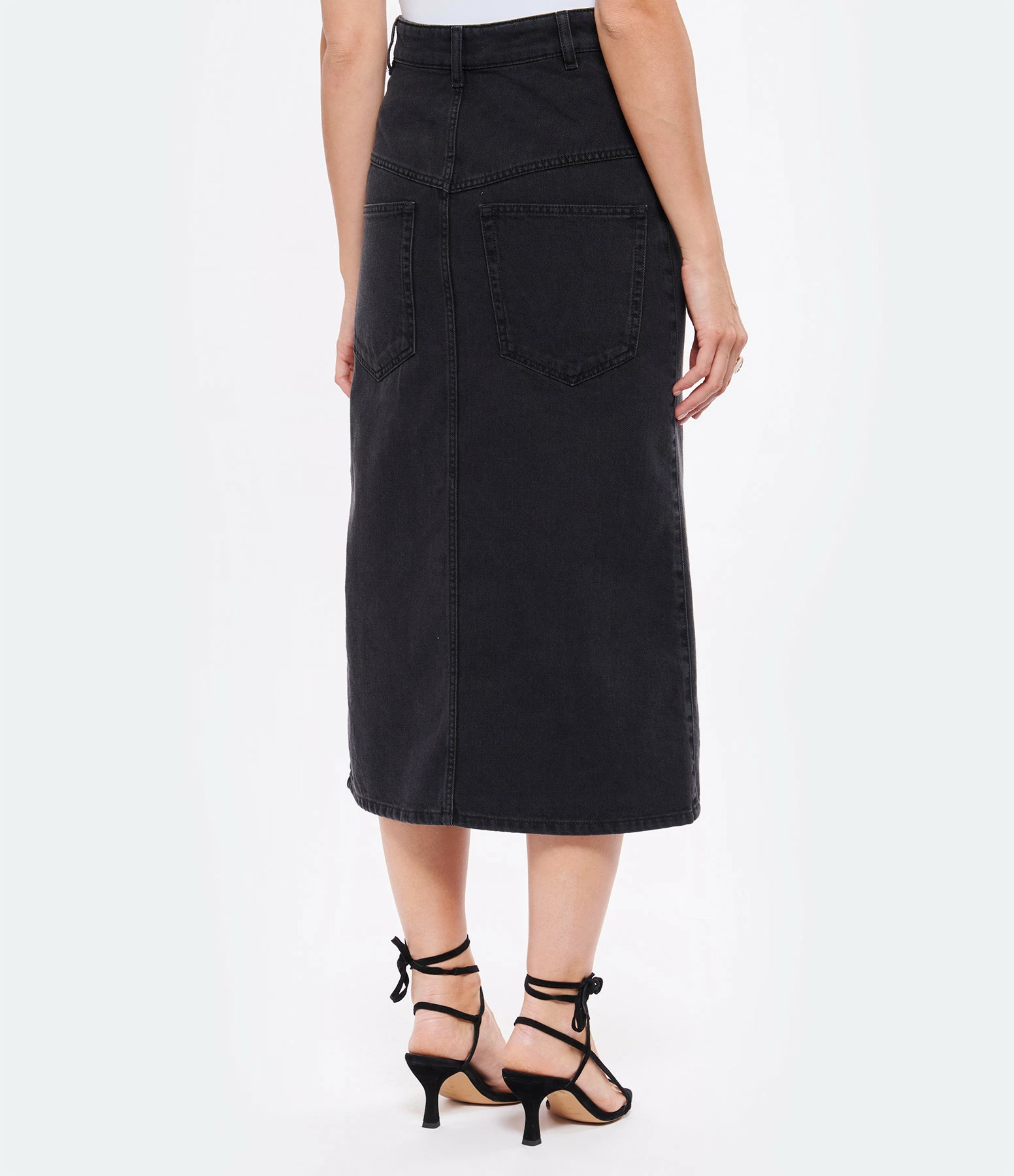 ISABEL MARANT Jupe Dipoma Denim Coton Noir 4 ISABEL MARANT Jupe Dipoma Denim Coton Noir - Image 4