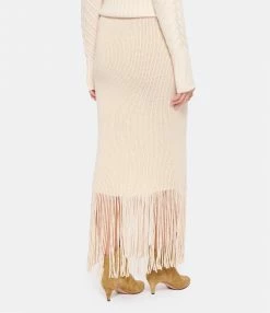 ZIMMERMANN Jupe Midi Franges Cachemire Laine Ivoire -Boutique UGG unnamed file 3664