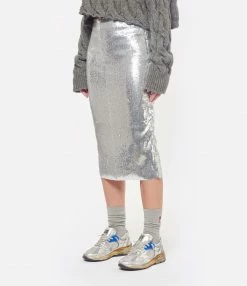 AMI PARIS Jupe Crayon Sequins Argenté 9 AMI PARIS Jupe Crayon Sequins Argenté -Boutique UGG unnamed file 3675