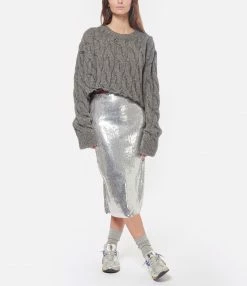 AMI PARIS Jupe Crayon Sequins Argenté 11 AMI PARIS Jupe Crayon Sequins Argenté -Boutique UGG unnamed file 3677