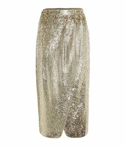 FORTE_FORTE Jupe Encanto Lurex Doré Sol