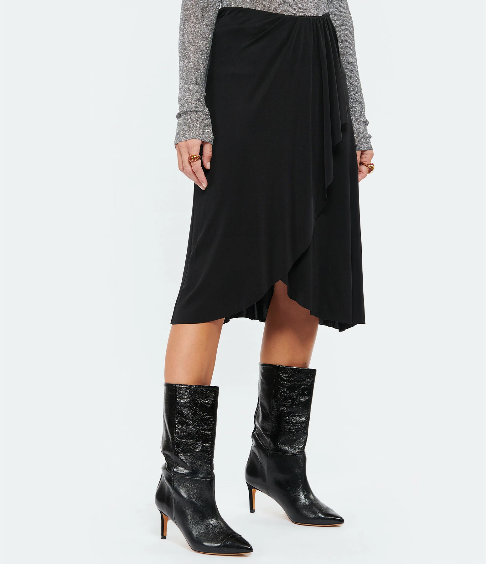 ISABEL MARANT Jupe Jacinthe Soie Noir 3 ISABEL MARANT Jupe Jacinthe Soie Noir - Image 3