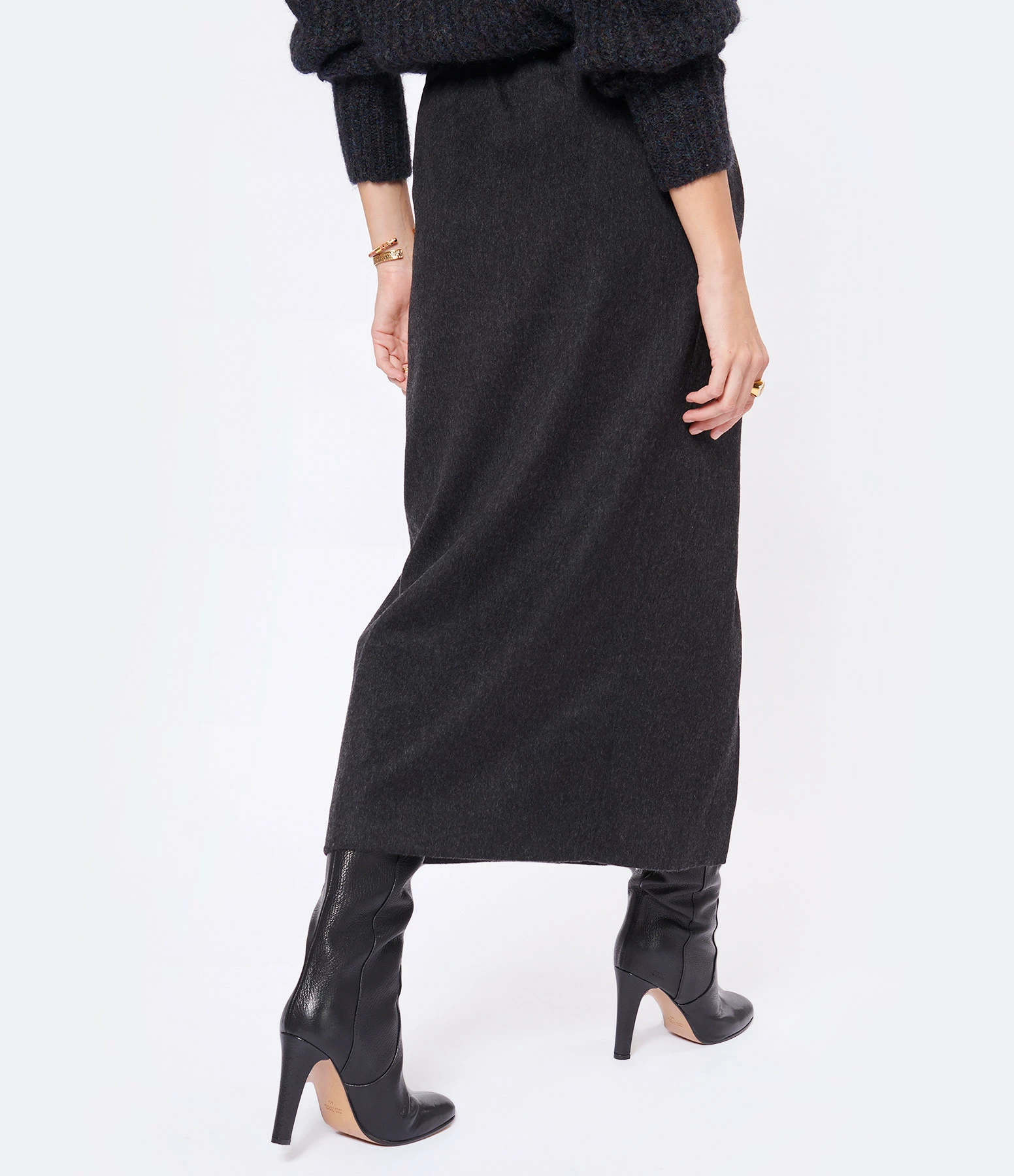 ROSEANNA Jupe Morning Laine Vierge Anthracite 5 ROSEANNA Jupe Morning Laine Vierge Anthracite - Image 5