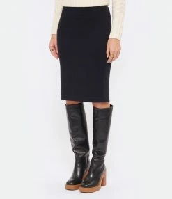 MAJESTIC FILATURES Jupe Coton Organique Noir -Boutique UGG unnamed file 3709