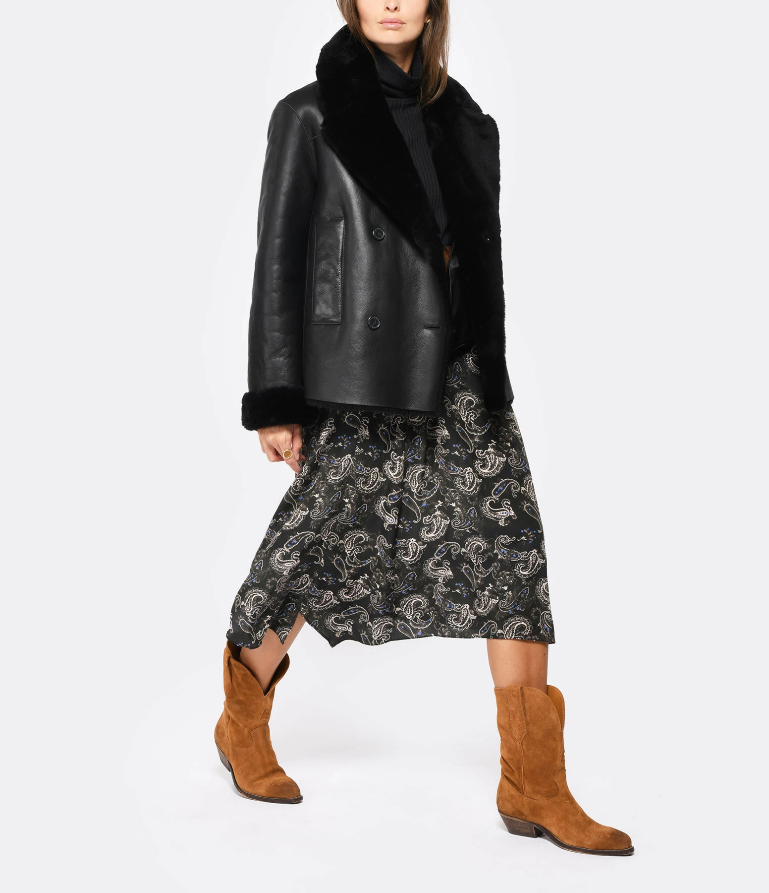 ISABEL MARANT Jupe Cacia Soie Noir 5 ISABEL MARANT Jupe Cacia Soie Noir - Image 5