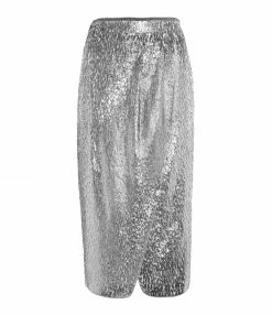 FORTE_FORTE Jupe Encanto Lurex Argenté Estrella