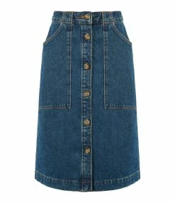 A.P.C. Jupe Jade Coton Indigo Délavé