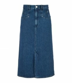 ISABEL MARANT Jupe Dipoma Coton Bleu Navy
