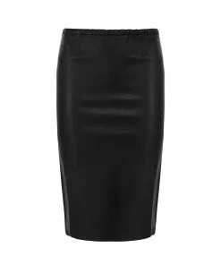 STOULS Jupe Gilda Agneau Plongé Regular Noir