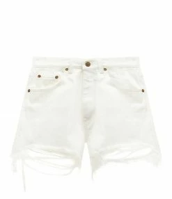 GOLDEN GOOSE Short Journey Denim Coton Écru
