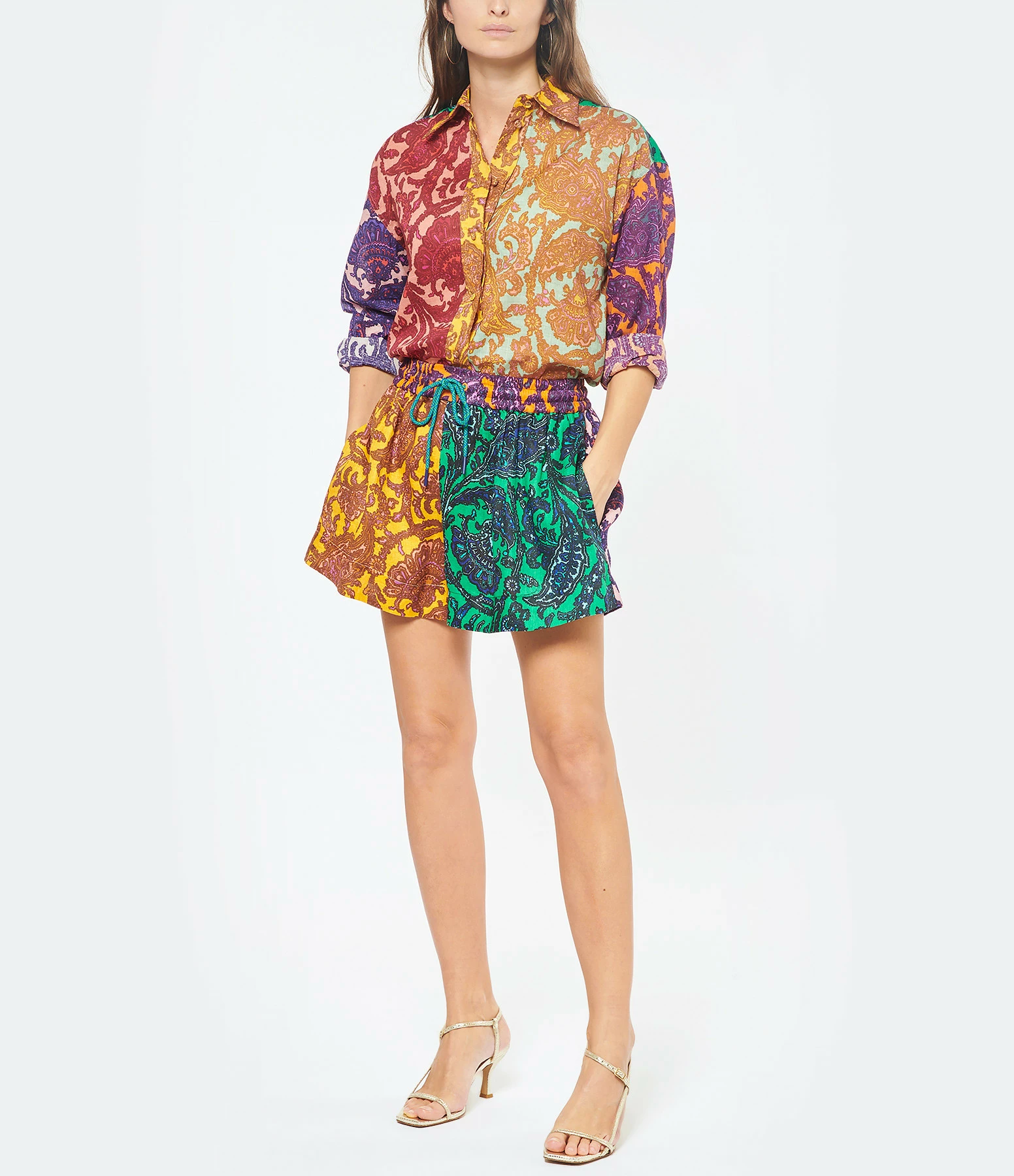 ZIMMERMANN Short Tiggy Lin Imprimé Cachemire 6 ZIMMERMANN Short Tiggy Lin Imprimé Cachemire - Image 6