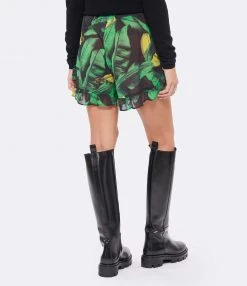 GANNI Short Coton Imprimé Vert -Boutique UGG unnamed file 3845