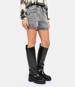 IRO Short Rivana Coton Noir Gris Délavé 10 IRO Short Rivana Coton Noir Gris Délavé -Boutique UGG unnamed file 3850