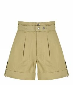 ISABEL MARANT ÉTOILE Short Kaloscoe Coton Kaki Clair