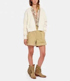 ISABEL MARANT ÉTOILE Short Kaloscoe Coton Kaki Clair -Boutique UGG unnamed file 3867