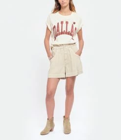 ISABEL MARANT ÉTOILE Short Titea Coton Écru -Boutique UGG unnamed file 3875