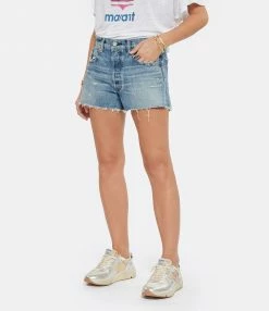 MOUSSY VINTAGE Short Havilland Denim Bleu -Boutique UGG unnamed file 3880
