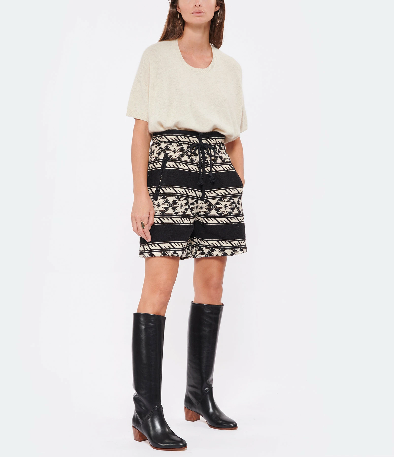 ISABEL MARANT ÉTOILE Short Linima Coton Noir 3 ISABEL MARANT ÉTOILE Short Linima Coton Noir - Image 3