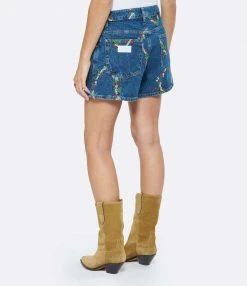 GANNI Short Denim Imprimé Bleu -Boutique UGG unnamed file 3906