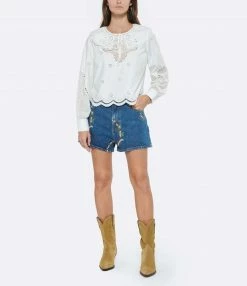 GANNI Short Denim Imprimé Bleu -Boutique UGG unnamed file 3907