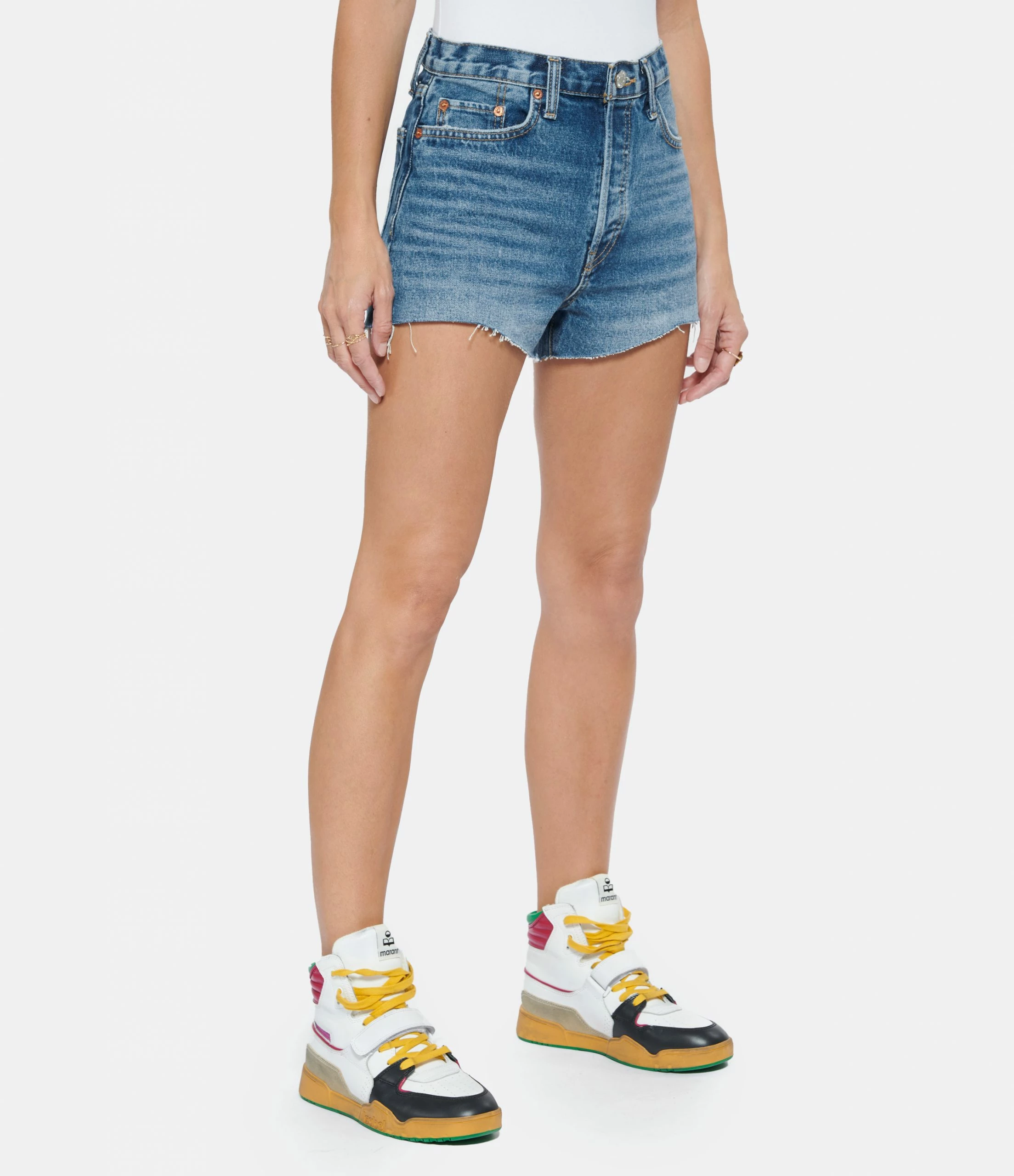 RE/DONE Short 70s High Rise Denim Bleu 4 RE/DONE Short 70s High Rise Denim Bleu - Image 4
