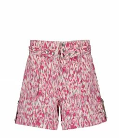 ISABEL MARANT ÉTOILE Short Kaloscoe Coton Imprimé Framboise