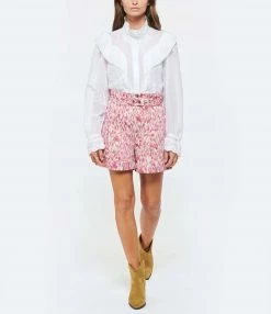 ISABEL MARANT ÉTOILE Short Kaloscoe Coton Imprimé Framboise -Boutique UGG unnamed file 3942