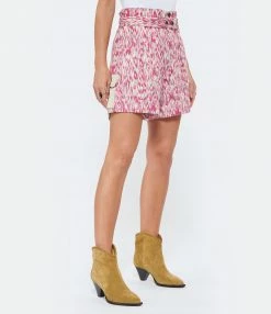 ISABEL MARANT ÉTOILE Short Kaloscoe Coton Imprimé Framboise -Boutique UGG unnamed file 3943