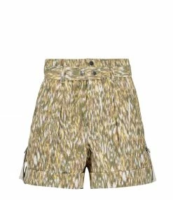 ISABEL MARANT ÉTOILE Short Kaloscoe Coton Imprimé Kaki