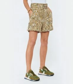 ISABEL MARANT ÉTOILE Short Kaloscoe Coton Imprimé Kaki -Boutique UGG unnamed file 3948