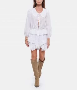 ISABEL MARANT ÉTOILE Short Locadi Coton Blanc -Boutique UGG unnamed file 3957