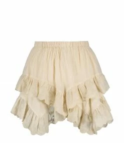 ISABEL MARANT ÉTOILE Short Locadi Coton Écru