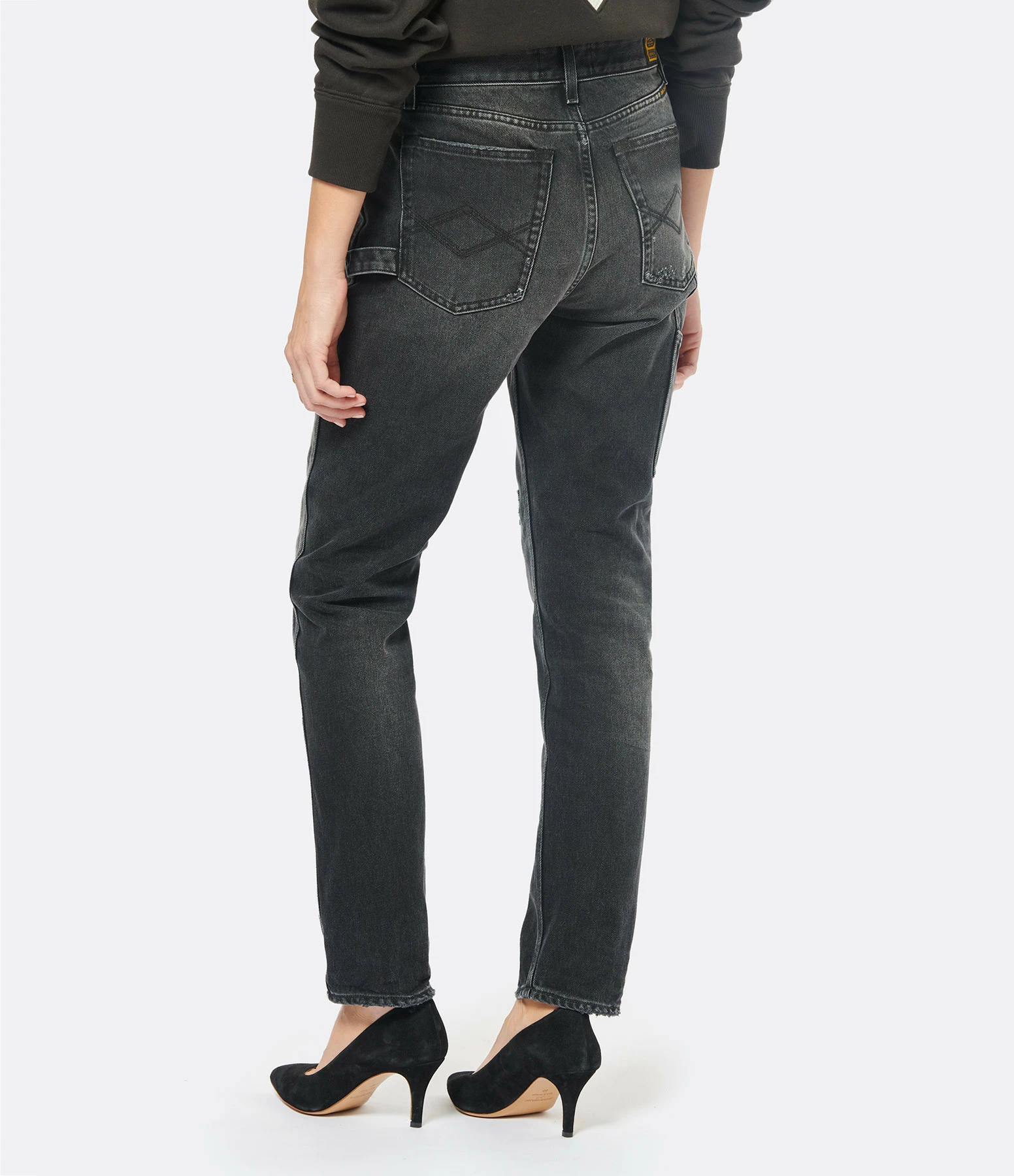 WASHINGTON DEE-CEE Jean Farmer Cropped Fit Regular Waist Denim Noir 5 WASHINGTON DEE-CEE Jean Farmer Cropped Fit Regular Waist Denim Noir - Image 5
