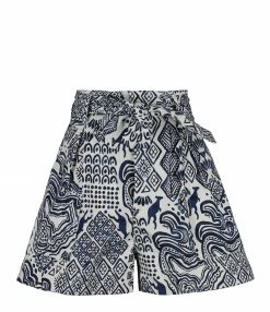 CHUFY Short Nino Coton Blanc Bleu