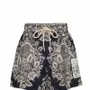 ZIMMERMANN Short Pattie Soie Marine