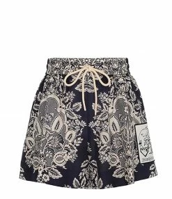 ZIMMERMANN Short Pattie Soie Marine