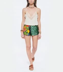 LA PRESTIC OUISTON Short Boxe Soie Imprimé Fruits Noir -Boutique UGG unnamed file 4013