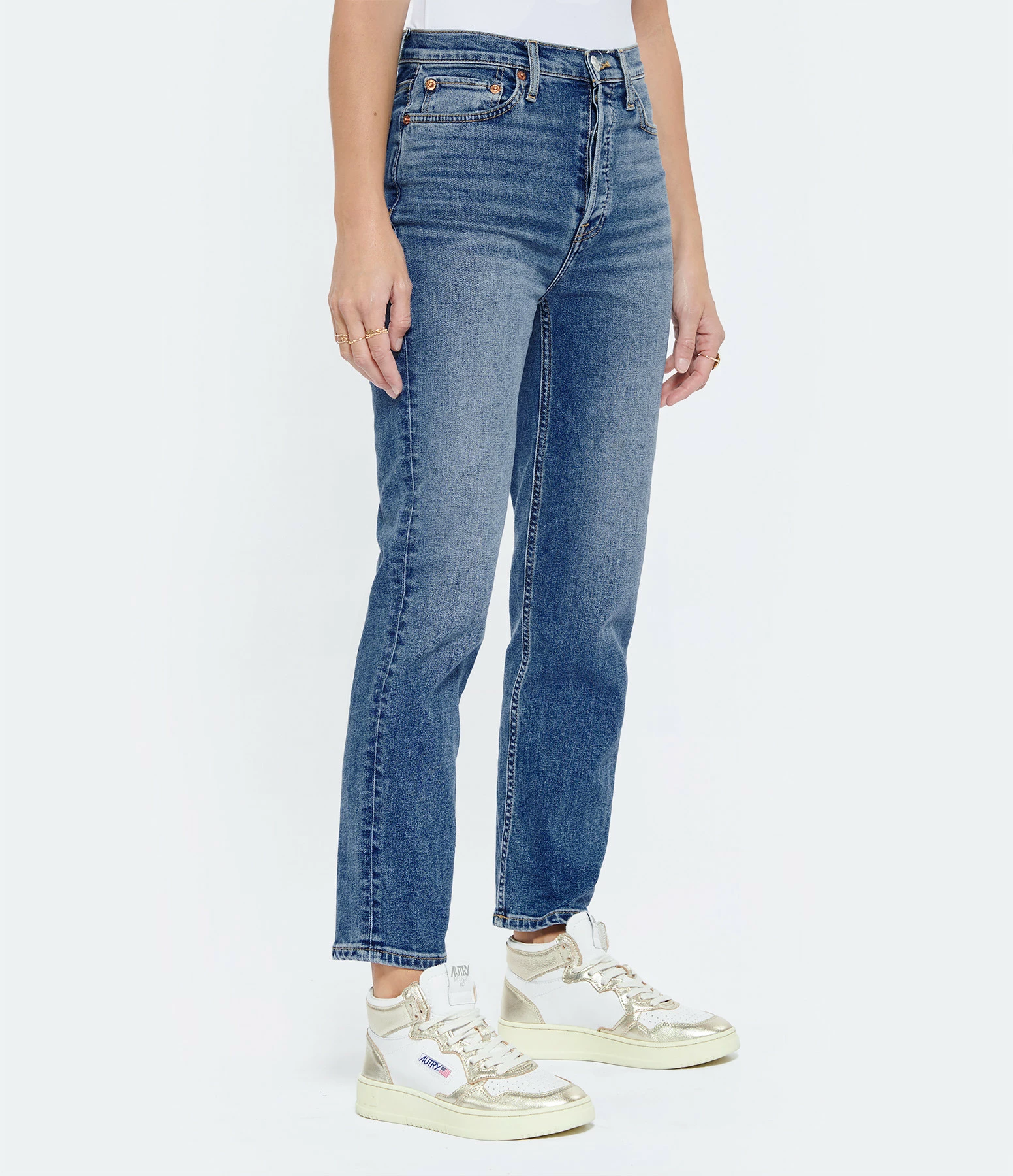 RE/DONE Jean 70s Stove Pipe Denim Bleu 4 RE/DONE Jean 70s Stove Pipe Denim Bleu - Image 4
