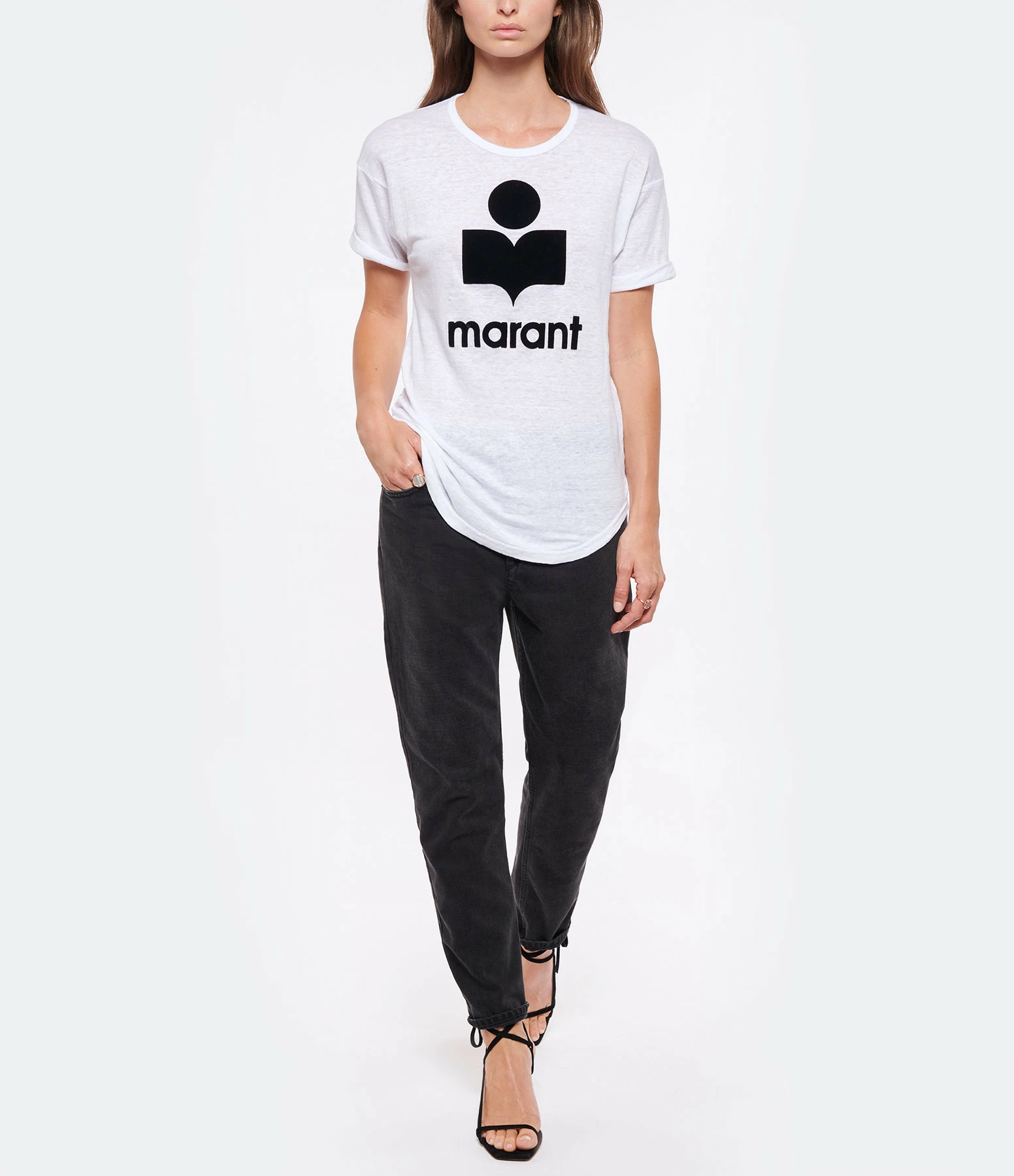 ISABEL MARANT ÉTOILE Jean Neasr Coton Noir Délavé 3 ISABEL MARANT ÉTOILE Jean Neasr Coton Noir Délavé - Image 3