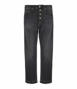 ISABEL MARANT ÉTOILE Jean Belden Coton Noir Délavé