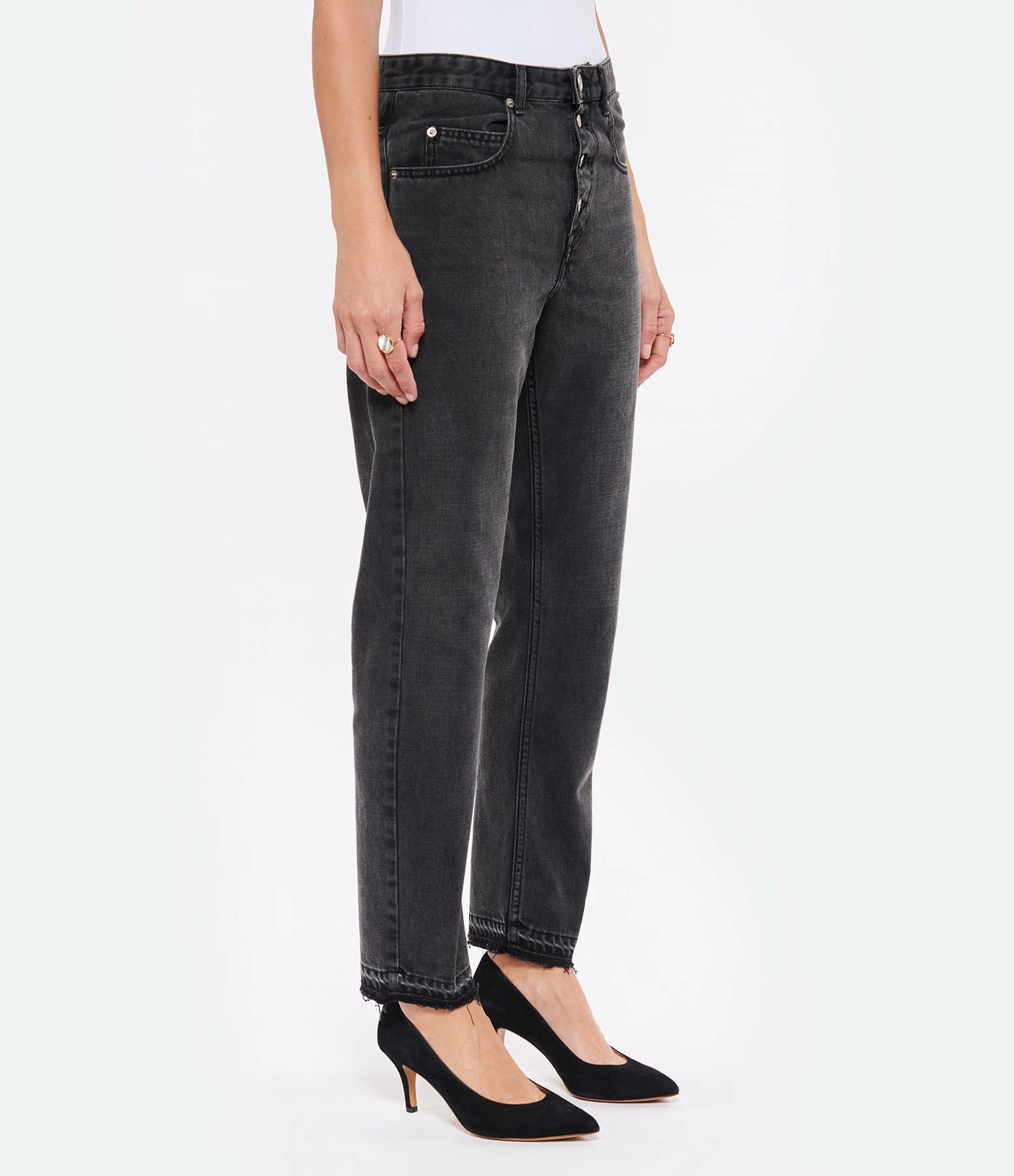 ISABEL MARANT ÉTOILE Jean Belden Coton Noir Délavé 4 ISABEL MARANT ÉTOILE Jean Belden Coton Noir Délavé - Image 4