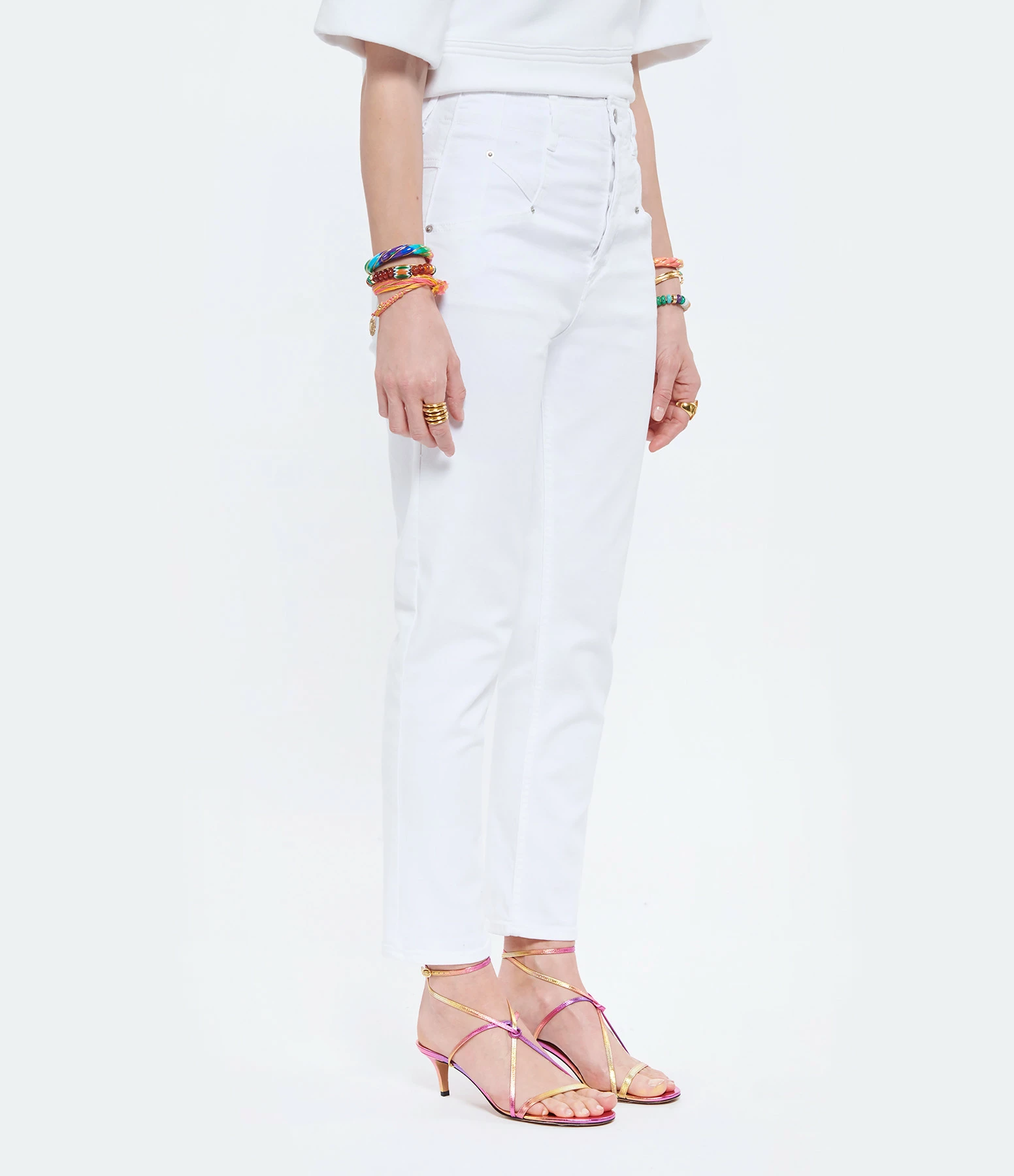 ISABEL MARANT Jean Niliane Denim Blanc 4 ISABEL MARANT Jean Niliane Denim Blanc - Image 4